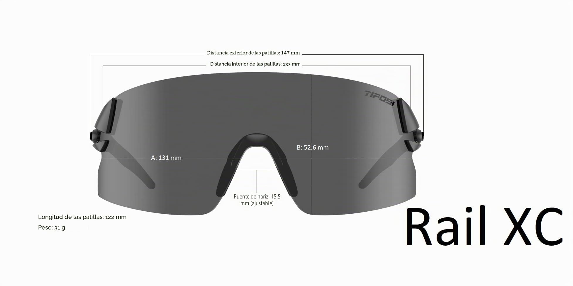 Tifosi Rail XC Gafas Unisex Adulto