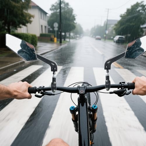 Rétroviseur moto guidon pliable multi-angle pour le cyclisme - 3