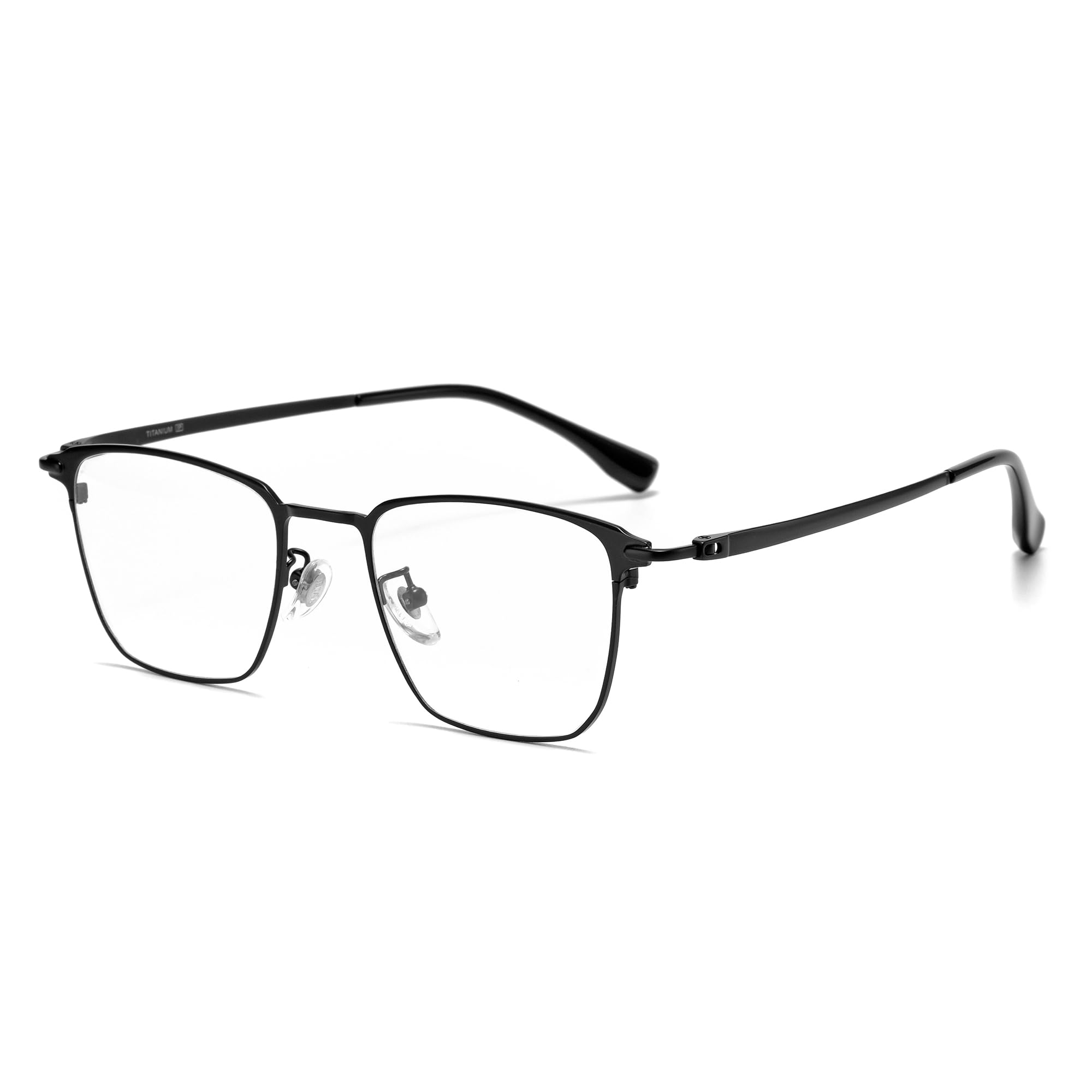 Cyxus Browline okulary bez siły dla mężczyzn i kobiet z tytanową świątynią modne metalowe oprawki Browline 8142