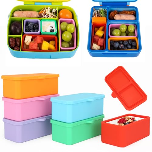6PCS Lunch Bento Box Accessories for Kids, 4.5oz Silicone Lunch B...