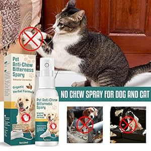 Bitter Spray for Dogs to Stop Chewing, Training Corrector for Puppies,Dogs and Cats, Natural Based and Safe for Pets, 50ML,MM1
