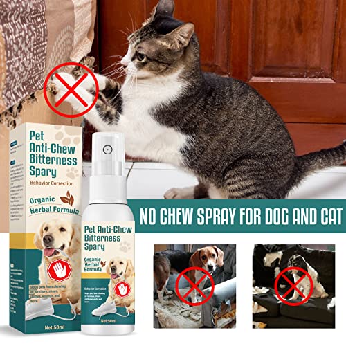 Bitter Spray for Dogs to Stop Chewing, Training Corrector for Puppies,Dogs and Cats, Natural Based and Safe for Pets, 50ML,MM1 Bitter Spray for Dogs to Stop Chewing, Training Corrector for Puppies,Dogs and Cats, Natural Based and Safe for Pets, 50ML,MM1