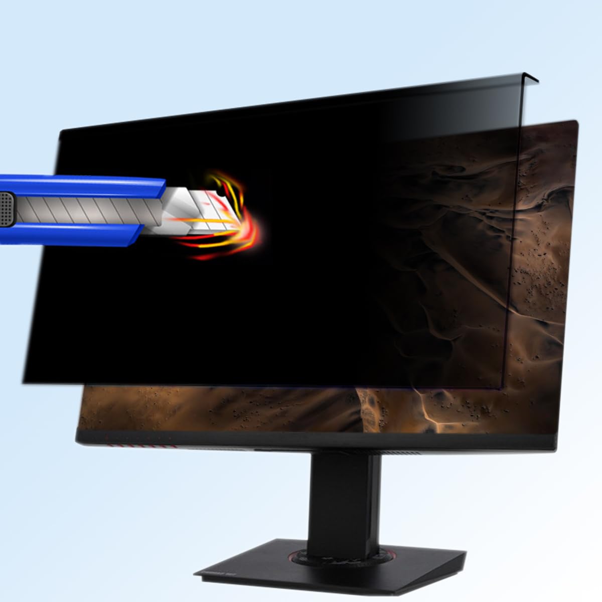 Protezione antiriflesso per schermo del computer di alta qualità da 18 a 24 pollici, protezione UV e luce blu, pellicola protettiva antigraffio, protezione per la riservatezz(20/22 pollici 491x320 mm
