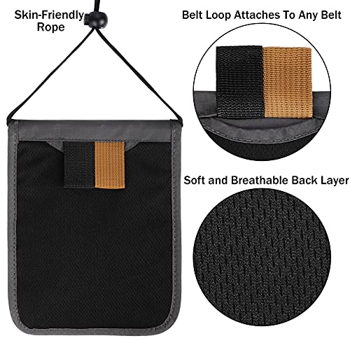 Image of Travel Pouch Neck Wallet Family Passport Holder Organizer Case with RFID Blocking