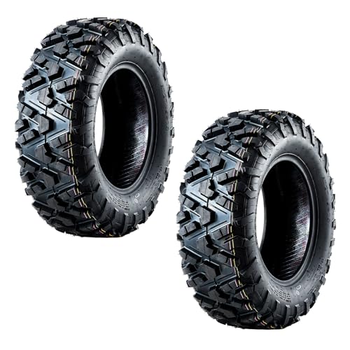 GarveeTech 27x9-14 ATV UTV Tires 27x9x14 All-Terrain ATV Tires for Rock Sand Mud Trail 6PR Tubeless Pack of 2