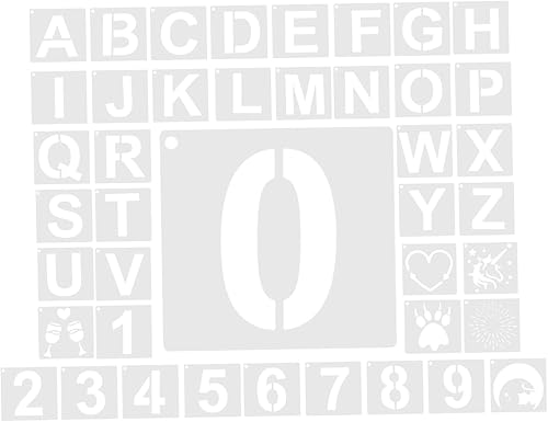 Miniatura 2 de 84 Pcs Alphanumeric Template Child Lettering Word Template The Pet White