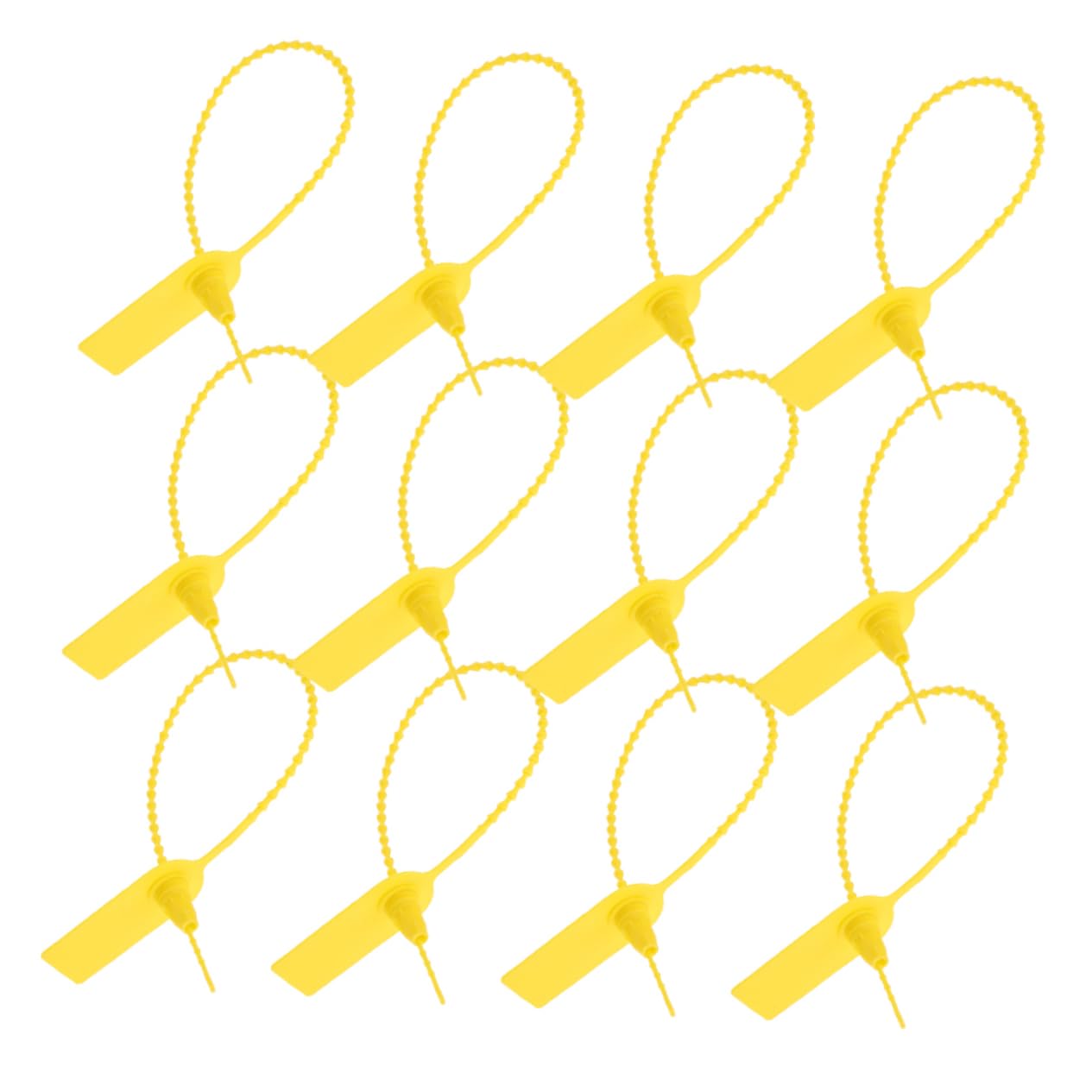 OUNONA Reusable Waterproof Labels 50pcs Plastic Tags Self-Locking Seals for Shipping Cable Tie Tags Logistics Use