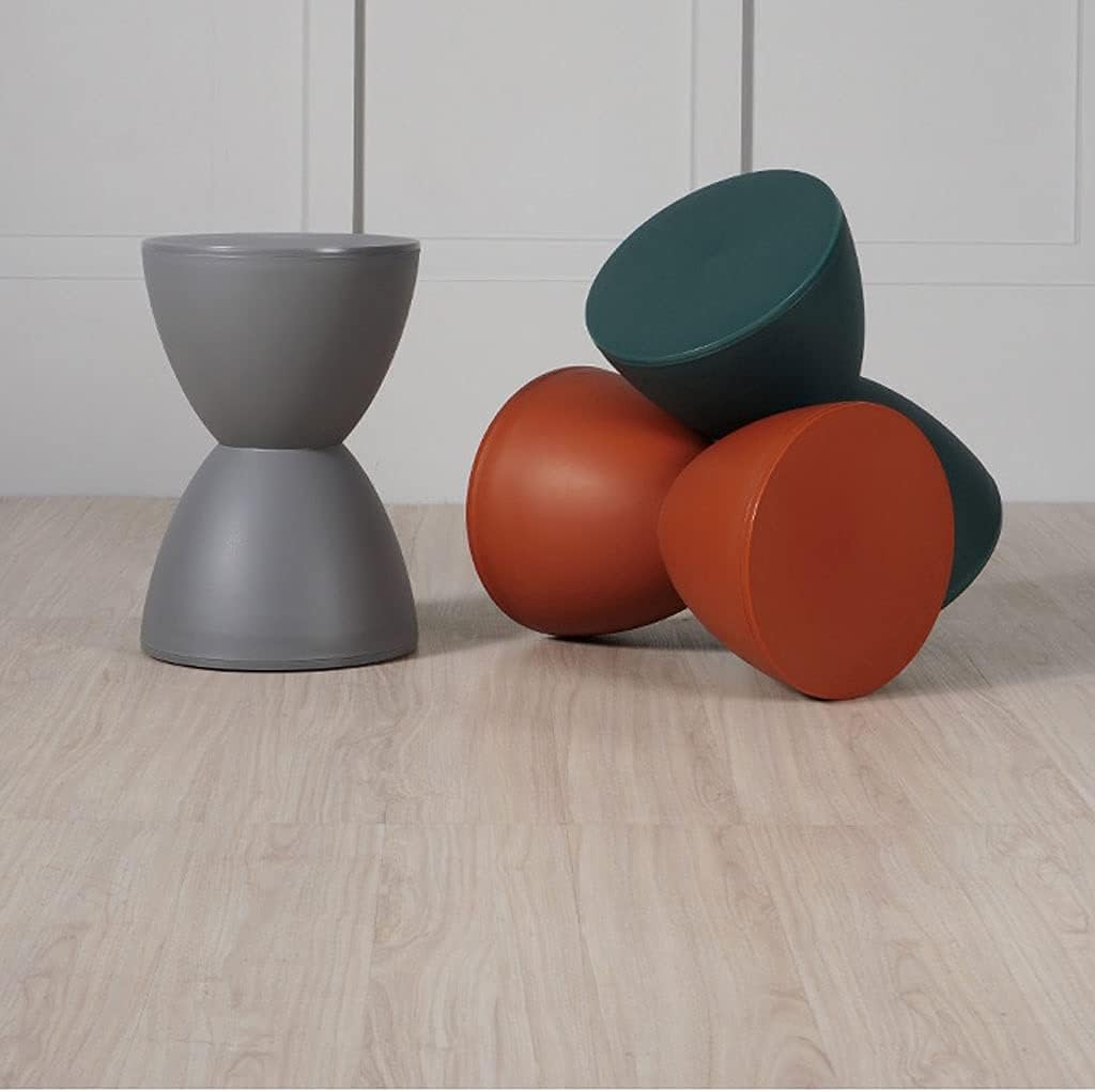 Minimalist Fashion Creative Creative Plastic Stool Shoe Stool Entrance Stool Simple Stool Shoe Stool, Household Low Stool for Living Room Bedroomcasual/K Green