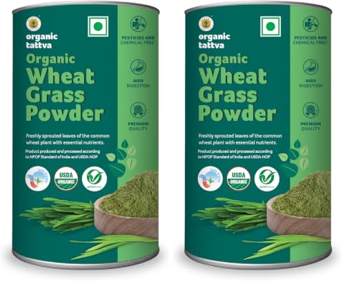 Image of Organic Tattva Wheat Grass Powder, 100g (Pack of 2)