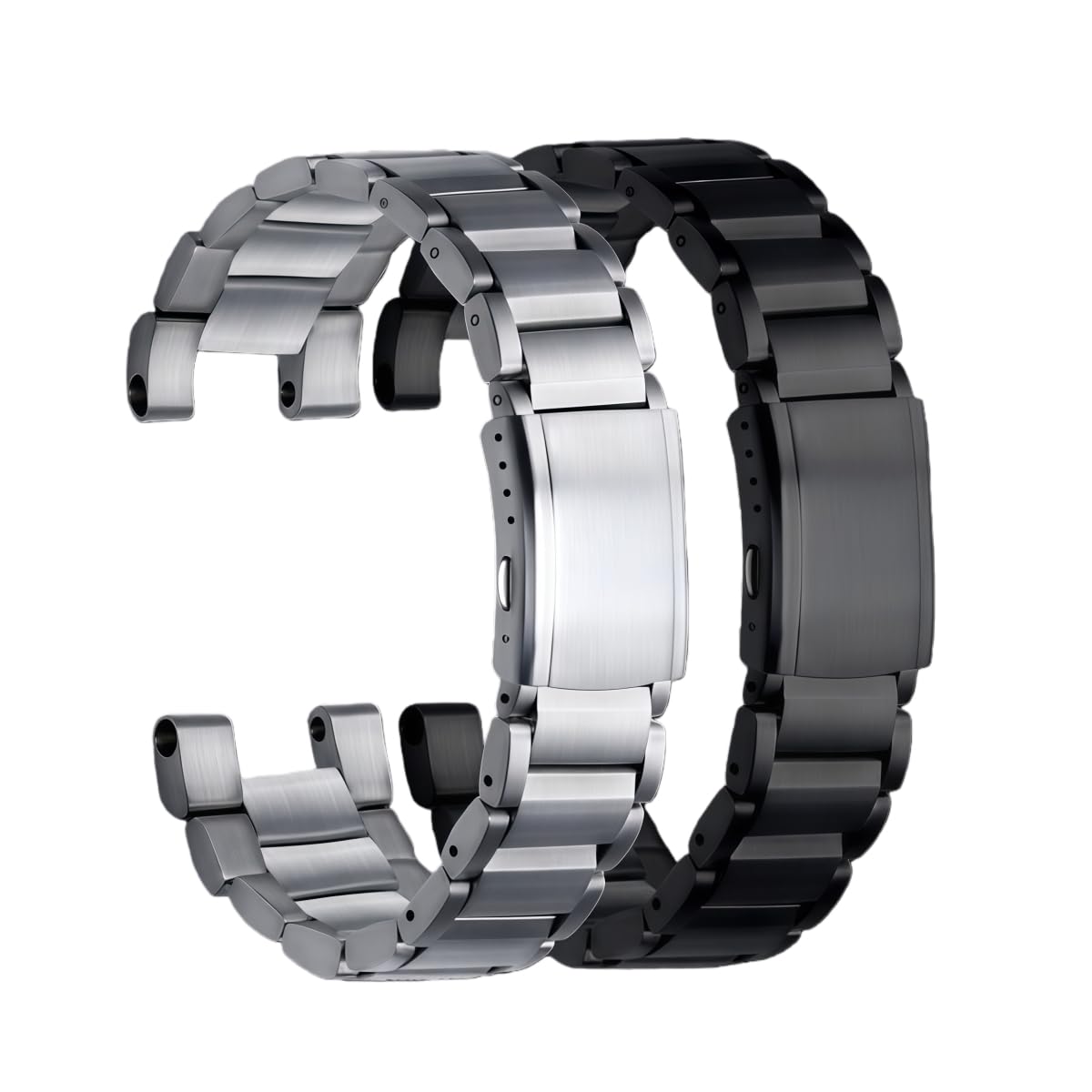 Masywna Bransoleta Stal Nierdzewna, Skręcany Pasek Metalowy Ogniwa, Solidny Zamiennik Regulowany dla Casio G-Shock B100-Czarny