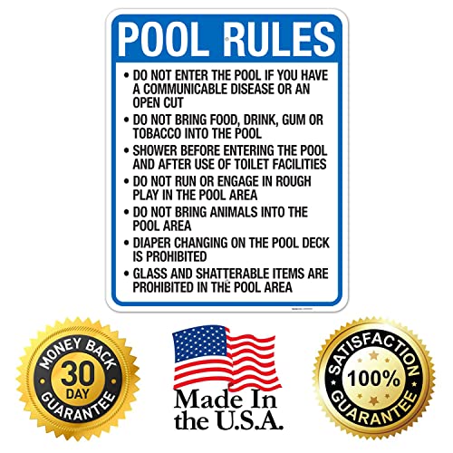 Cartel Wisconsin Pool Rules 24x30 pulgadas poliestireno miniatura 5