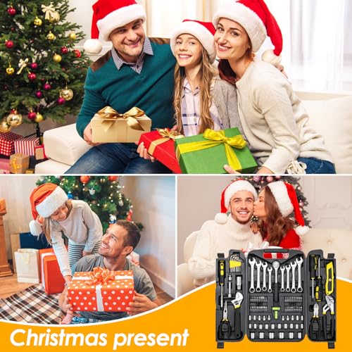 Caja Herramientas Completa 95 Piezas, Juego de Herramientas, Maletin Herramientas Portátil, Kit/Set Domésticas de Bricolaje para Hogar o Garaje, Oficinas y Jardín (amarillo) - imagen 7