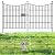 10 Panels Decorative Garden Fence with Gate, 24 in(H) X 20 ft(L) Dog Fence Outdoor for Yard, Animal Barrier Fence No Dig, Rustproof Metal Wire Garden Edging Fence and Borders, Temporary Fencing stakes
