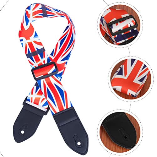 Vaguelly 2 Pièces Drapeau De L’union Sangle De Guitare Réglable Ceinture De Guitare Impression Ceintures De Guitare… - Les Beatles, Paul McCartney, John Lennon, RIngo Starr, George Harrison Vaguelly 2 Pièces Drapeau De L'union Sangle De Guitare Réglable Ceinture De Guitare Impression Ceintures De Guitare… – Image 3