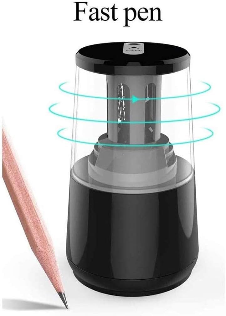 Elektryczna temperówka do ołówków, temperówka, zasilacz USB/AC w zestawie Automatyczne zatrzymanie Szybkie ostrzenie Wytrzymałe ostrze Wymienne Niełatwe do złamania, do szkoły/domu/materiałów biur