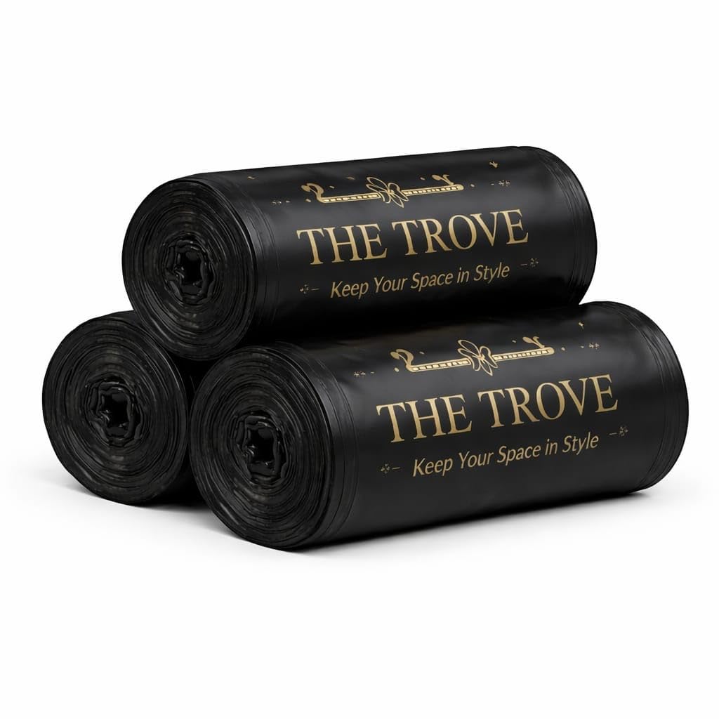Garbage Bags 90 Count | Strong Leak-Proof Trash Bags | Heavy Duty Dustbin Liners | Tear Resistant 19x21 (Medium) | Black | (Pack Of 3)-image-46