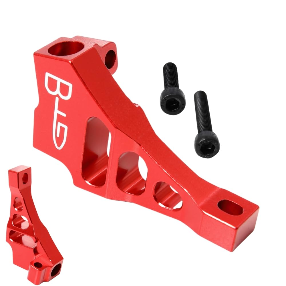GTBRacing CNC Aluminum Metal Engine Mount Brace for 1/5 RC Car HPI KM Rovan Baja 5b ss 5t 5sc Upgrade Replacement Part (Red) | Baja Aluminum Engine