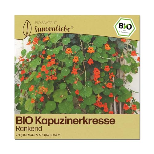 Samenliebe BIO Kapuzinerkresse Samen | rankend - essbare Blüten - samenfestes BIO Saatgut