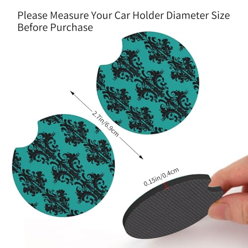 Set de 2 Posavasos de Neopreno para Carro Negro miniatura 3