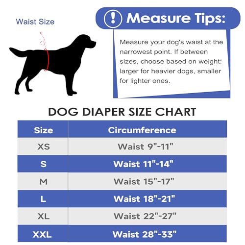 Image of 5 Pack Dog Diapers Male Reusable Belly Bands Washable for Large Male Dogs, High Absorbency for Puppy & Doggy, Size XL