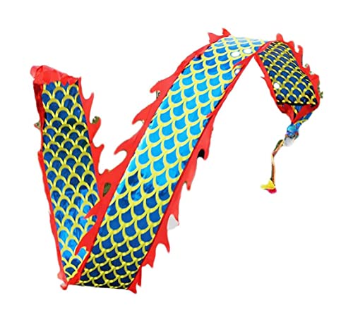 ESTDKMNOS Cinta para Danza del dragón Chino, Cinta de Danza del dragón de Seda Multicolor de 6 a 12 m con Cuerda y Bolsa de Viaje for Deportes al Aire Libre(A,12m/39.4ft)