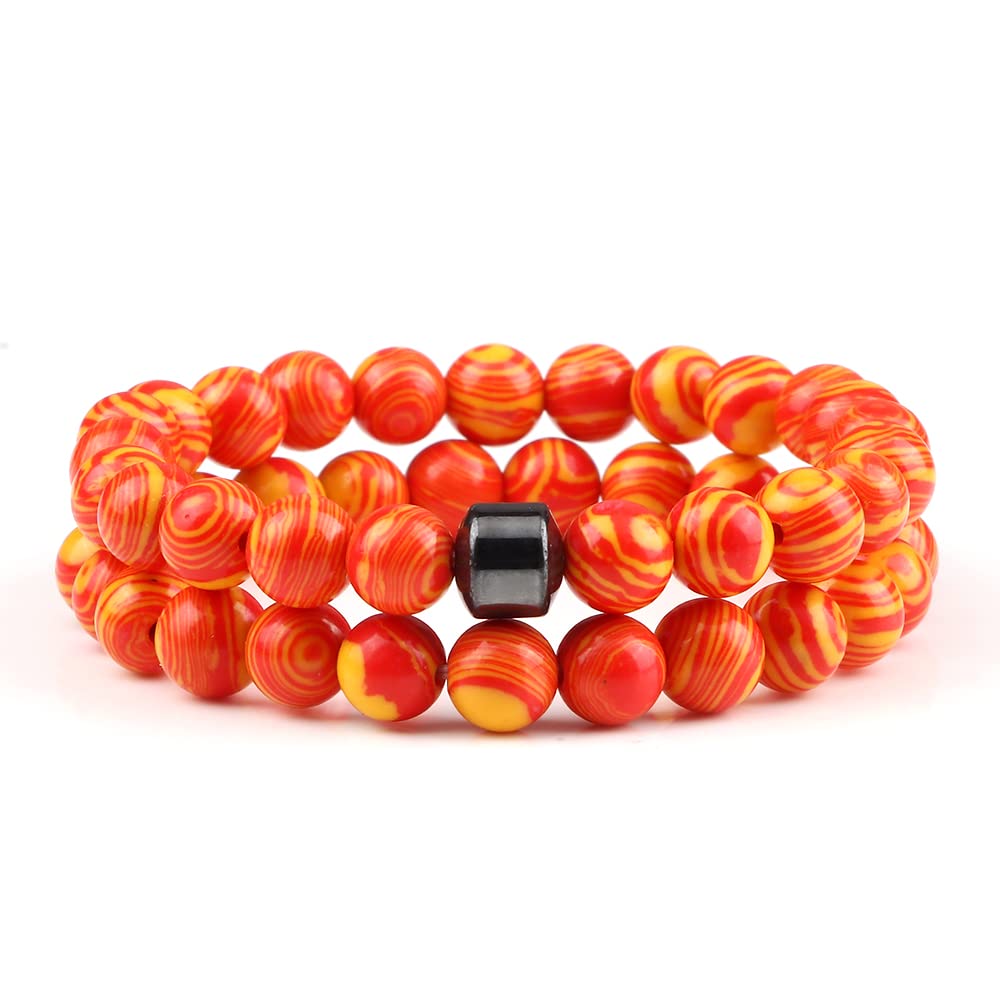 2 Teile/Satz Natürliche Perlen Armband Tigerauge Stein Schwarz Lava Perlen Armreifen Handgemachte Liebhaber Yoga Balance Geschenke schmuck
