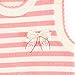 gztz61 kids Girls Crew Neck Sweater Vest with Bow Striped Sleeveless Knit Sweater Pullovers Sweater for 3T-8T Pink