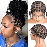 Suntefic Braided Wig Cap With Baby Hair Crochet Wig Cap For Crochet Braids Hair Glueless Double Full Hd Lace Wig Caps For Black Women (Black-100)