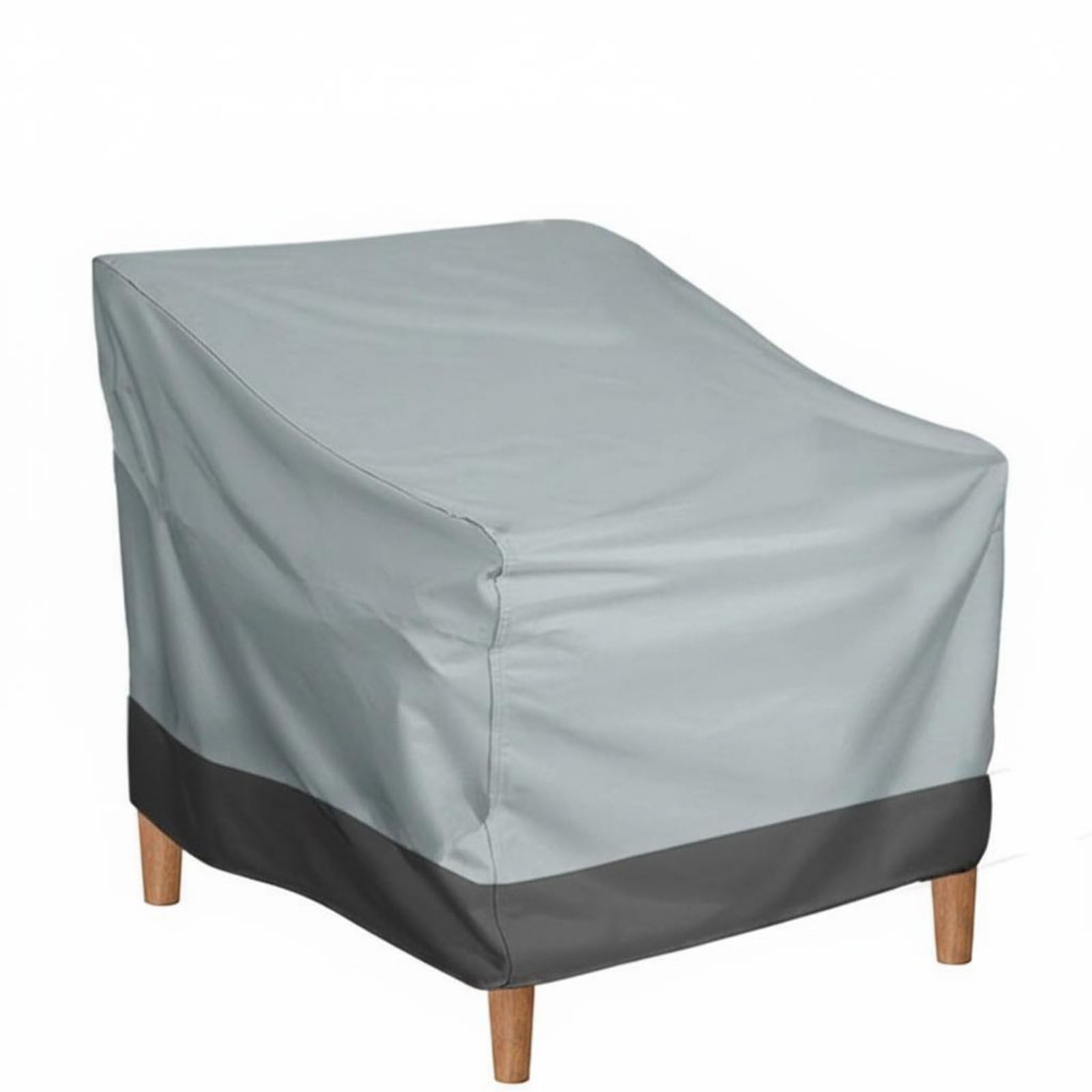 Anti Single Sofa Cover Dustproof Garden Chair Cover Waterproof Patio Chair Protector All-Season Protection for Courtyard, Gray-Black, 210D 89x71x89cm | Home & Garden-image-46