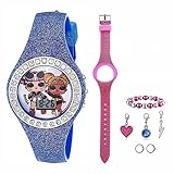 Accutime LOL Surprises Digital Quartz Light Pink Wrist Watch with Unicorns Rainbows Strap for Girls and Boys with Flashing LED Lights (Model: LOL40101AZ)