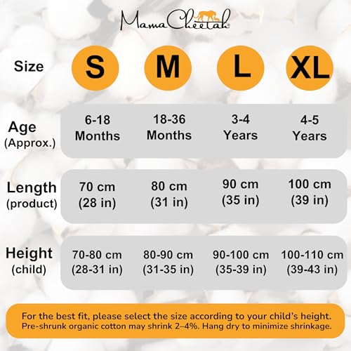 Image of Mama Cheetah Toddler Sleep Sack with Feet, Long Sleeve 1.0 TOG Organic Cotton Baby Sleeping Bag with Legs, Wearable Blanket for Walkers with 2-Way Zipper, Toddler Blanket for Girls and Boys 2T, 2-Pack