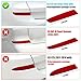 Jaronx Compatible with BMW Rear Bumper Reflector for X3 F25 LCI 2015-2016, Left & Right Rear Bumper Red Marker Lights Lens Trim,Tail Reflector Light Replacement for BMW X3 63257352209 63257352210