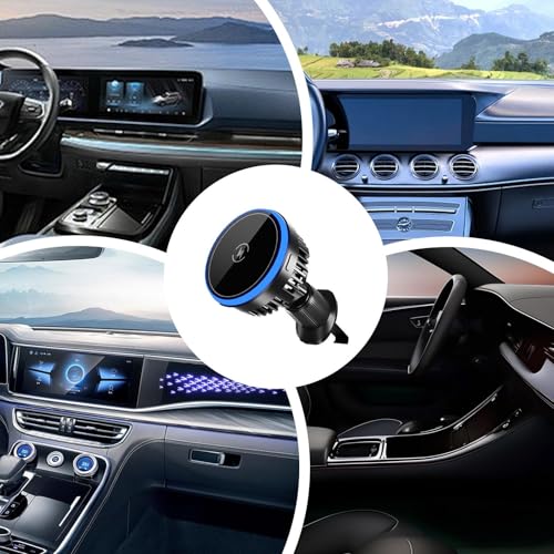 Soporte magnético de coche anticaídas con carga inalámbrica 15W 4