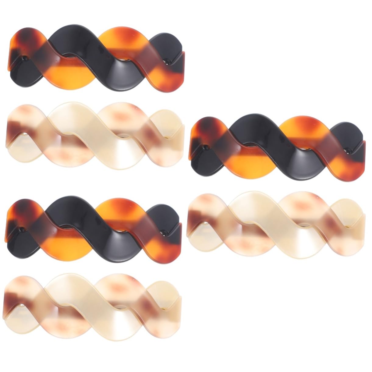 Barrettes queue de cheval en acrylique et alliage MAGICLULU - 8