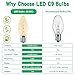 Upgraded 50-Pack C9 LED Christmas Light Replacement Bulbs, Shatterproof LED Bulbs for E17 Base Sockets for Christmas String Lights, Outdoor Waterproof & Dimmable Christmas Village Bulbs - Warm White