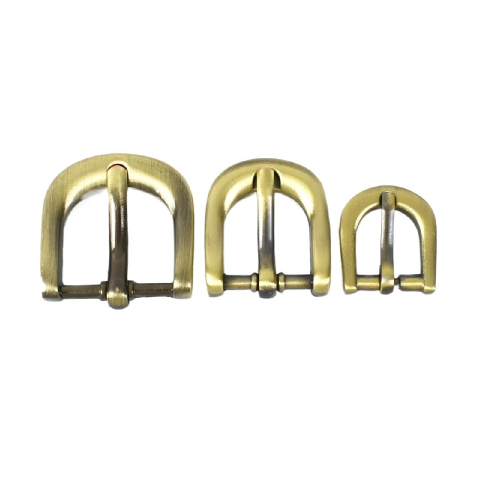5/10/20 Pezzi 11/15/20 mm Fibbie ad ardiglione in Metallo for Cintura, Cinghia for Borsa, Ganci di Regolazione for Borsa, Accessori for Cucire in Pelle Fai da Te(F3-25-Brass,15mm-10Pcs)