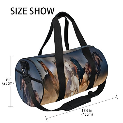 ALAZA-Horse-Herd-in-Desert-Sand-Storm-Sports-Gym-Duffel-Bag-Travel-Luggage-Handbag-for-Men-Women