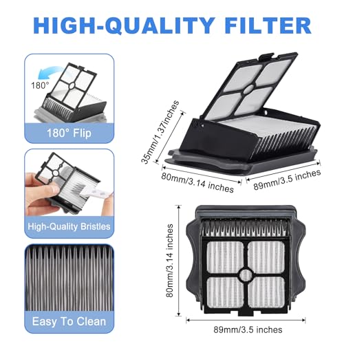 7 Stück Zubehörset für Tineco Floor One S5/S5 Pro/S5 Pro 2/S5, Zubehör Set mit Ersatzbürsten und Filter, Nass-und Trockensauger Ersatzteile, 2 Bürstenrolle + 4 Filter + 1 Reinigungsbürste