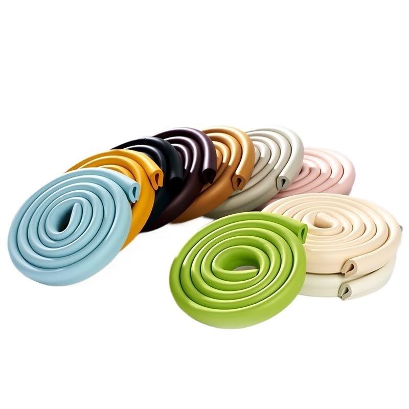 MRKU Protezioni angolari per tavoli, Protezioni di Sicurezza a Forma di U per Bambini, Barra di Protezione Antiurto da 2 Metri, Protezione Rinforzata.