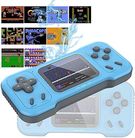 Game Console for Kids Adults, Retro Game Console Built-in 500 Games, 3.0″ FT HD Color Screen, AV Output, Dual 3D Joysticks, Handheld Emulator Game Console Birthday for Kids