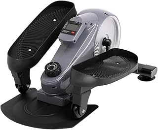 CRYSTAL FIT Mini Elliptical Trainer, Under Table Elliptical Trainer, Stepper Machine Exercise Bike Home Elliptical Trainer Office Exercise, Sitting and Standing Dual-use