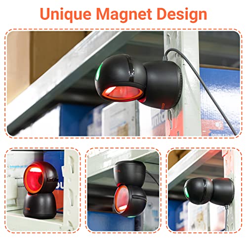 Tera 2D Qr Omnidirectional Desktop Barcode Scanner With Magnet (Attachable & Stable) Hands Free Usb Wired Platform Bar Code Reader For Pos System Supermarket Retail Store Warehouse Screen Payment 9300 #TOP1