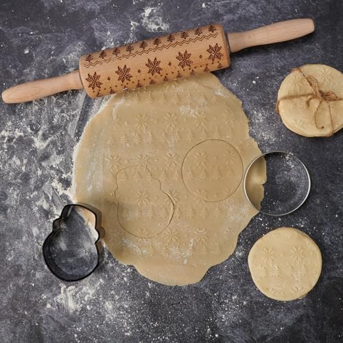 Primitives-by-Kathy-Christmas-Small-Rolling-Pin-116104 Primitives by Kathy Christmas Small Rolling Pin 116104