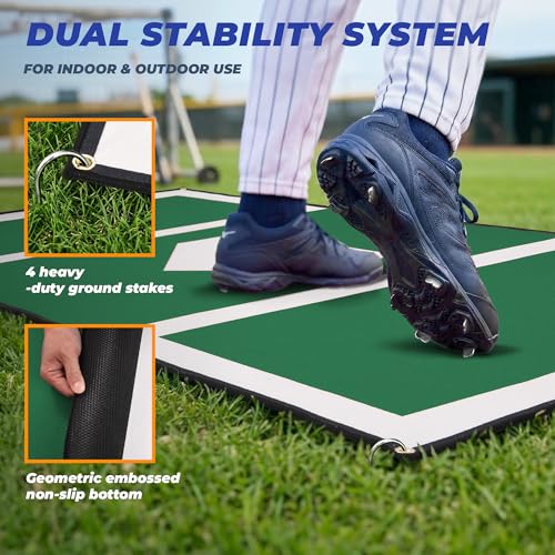 Image of 6x4ft Batting Mat for Batting Stance Practice
