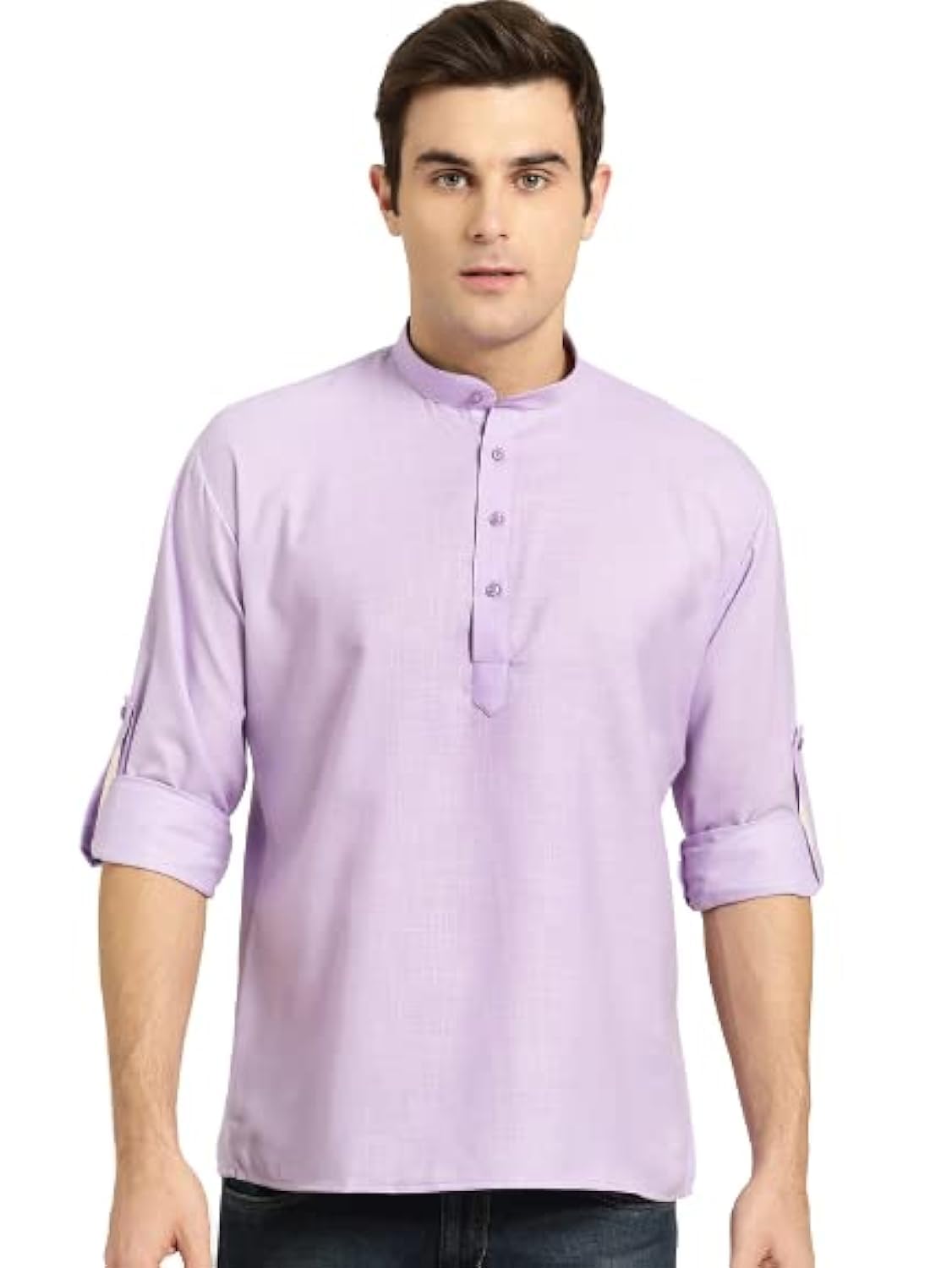Men's Cotton Regular Fit Short Kurta-image-49