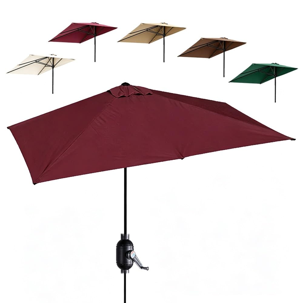 Demi-parasol de jardin 250x130cm : la solution ombre pour balcon étroit