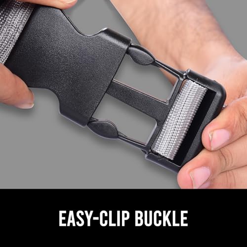 Image of Aqbah Pack of 2 Luggage Tie Down Straps, Bag Strap with Strength up to 600lbs 10 ft in Length with Adjustable Buckle Straps for Motorcycle, Trucks, Luggage etc (Grey)