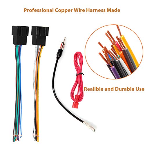 Red Wolf Car Radio Stereo Wire Harness Cable + Antenna Adapter Plug For Gmc Chevy Express Savana Buick 2006-2017 Models #TOP2