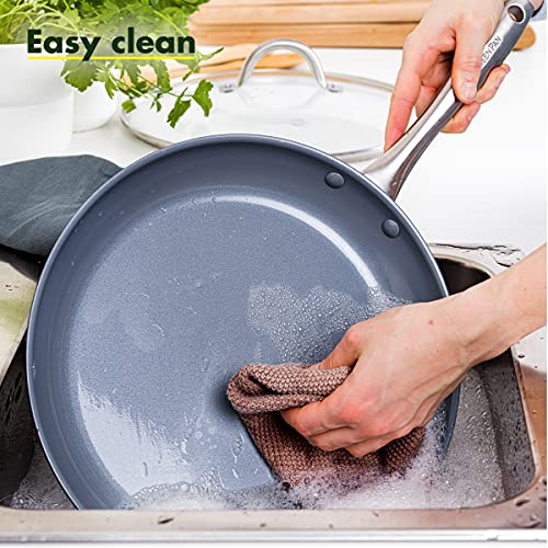 Image of GreenPan Lima Hard Anodized Healthy Ceramic Nonstick 8 Piece Cookware Pots and Pans Set, PFAS-Free, Oven Safe, Gray