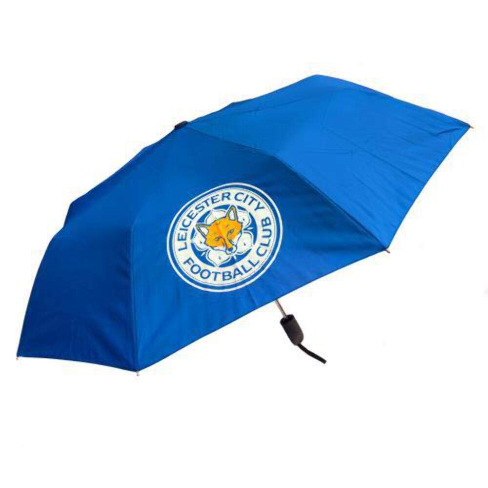 Leicester City Fc Men's Blue Leicester City F.c. Compact Golf Umbrella Official Merchandise